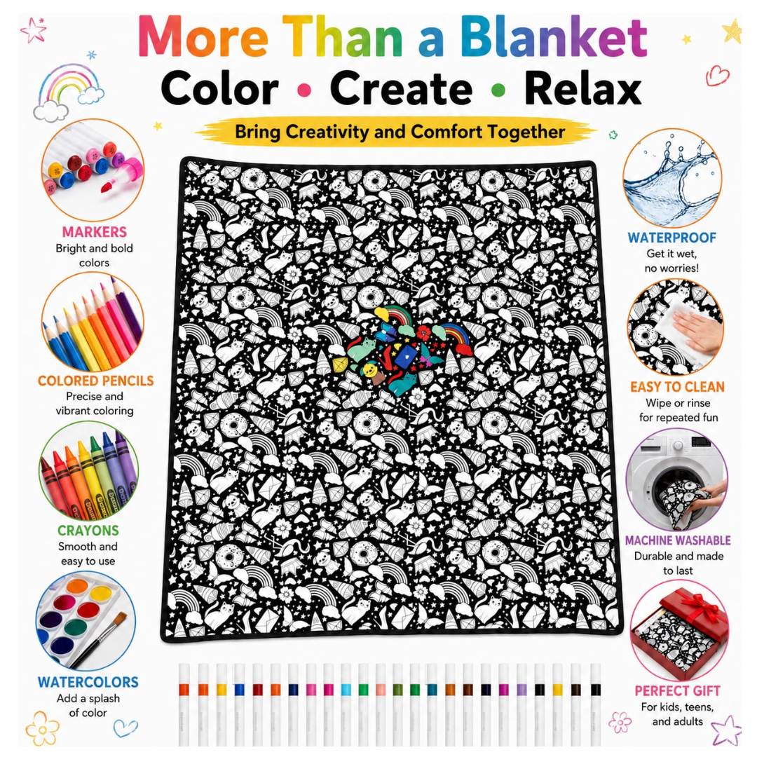 Blanket for Coloring & Relaxation