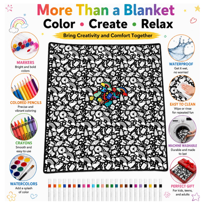 Blanket for Coloring & Relaxation